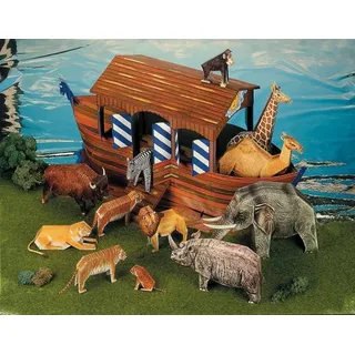 Aue Verlag Modellbausatz Arche Noah mit 12 Tieren
