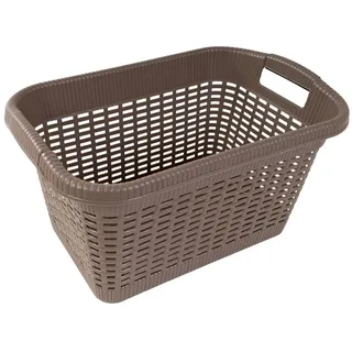 BURI Wäschekorb Wäschekorb 20L Rattan-Optik Wäschesammler Wäschebehälter Wäschebox braun