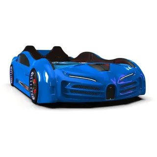 Aktürk Autobett Autobett Racing XR9 Model Kinderbett mit Flügeltüren blau