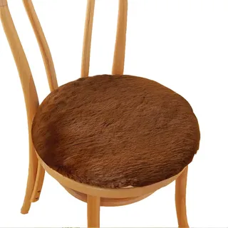 BUNQQF 2er Set Stuhlkissen Sitzkissen Stuhl Rund Fell, Fellteppich Rund, Kunstfell Teppich - Fell Sitzkissen Stuhlkissen Rund, Fell for Stühle, Kunstfell Stuhlauflage Sitzkissen Stuhlkissen