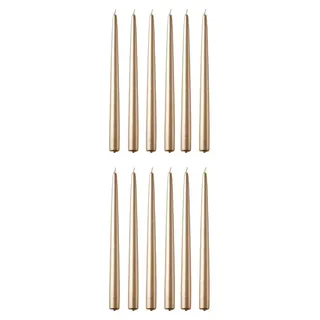 BUTLERS Zwillingskerze TWIN FLAME 12er-Set - Gold