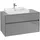 Waschbeckenunterschrank 100 x 55 cm Glossy Grey