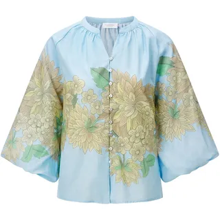 RICH & ROYAL Ballonärmel-Bluse mit Print Blau 36