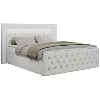 MKS Boxbett, GOLD-9 Led, 120/200 Weiß Kunstleder - H4