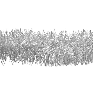 Creativery Weihnachtsgirlande 10cm x 3m - Lametta Girlande für Weihnachtsbaum -Butterfly Weihnachtsgirlande Lametta 10cm x 3 Meter Lamettagirlande Baumgirlande Christbaumdeko Farbauswahl: Silber