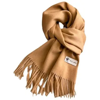 Blusmart Halstuch Schal Damen Warm Herbst Winter unifarben Baumwolle mit quasten, (Dick und weich, Einfarbige Schals und Tücher), Für abendkleid xl Stola Scarf Winterschal