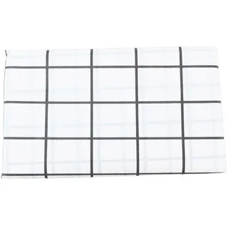 Ölbeständige Pvc-tischdecke Für Esszimmer Oder Küche. Schwarz-weiß Kariert.