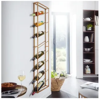 FineBuy Weinregal 36 x 150 x 8 cm Gold