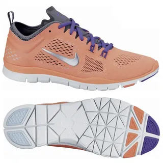 Nike Free 5.0 Trainer Fitness 4 Damen Sportschuhe apricot/lila/grau 36.5 = UK 3.5 = US 6