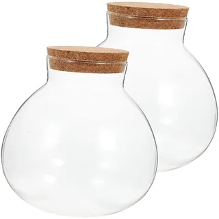 VANZACK 2 Stück Eco-Flasche Kugelvase großes Terrarium Kugelpflanzen Terrarium Mini-Terrarium Knospen Vasen zimmerpflanzen wohnaccessoires Hausbedarf Sukkulentenflasche selber Machen Glas