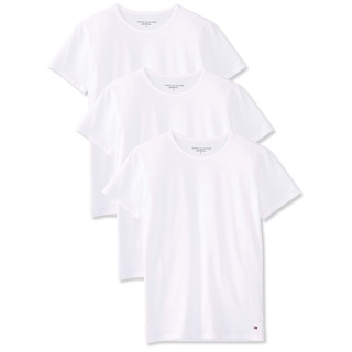 Tommy Hilfiger Herren T-Shirt Kurzarm Rundhalsausschnitt (3er Pack), Weiß (White), XXL