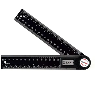 GemRed Winkelmesser Digital, 200mm Digitaler Winkelmesser mit LCD Anzeige | 360° Multi Winkel Lineal Winkellehre für Maschinenbau, Holzbearbeitung, Bauwesen, Heimwerken (Batterie enthalten)