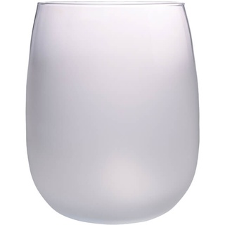 Sandra Rich Vase Glas Blumenvase Glasvase -Belly- rund weiss satiniert Ø 25 cm H 33 cm