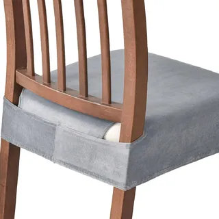 ZRCYXDW Elastischer Samt Stuhlbezug Sitzfläche-grau A-6er Set