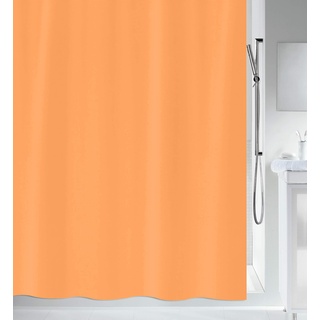 Spirella Anti-Schimmel Duschvorhang - Anti-Bakteriell, waschbar, wasserdicht - Polyester, „Primo “ 180x200cm Orange
