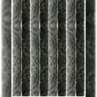 arsvita Flauschvorhang 90x220 Unistreifen anthrazit schwarz