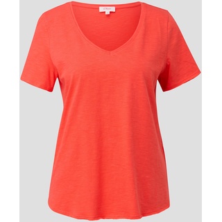 s.Oliver - T-Shirt mit V-Ausschnitt, Damen, Orange, 46