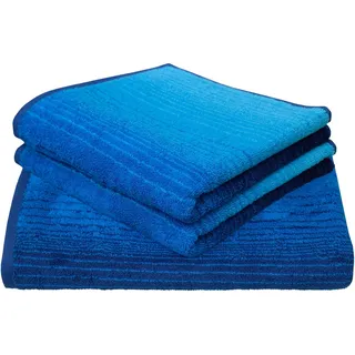 Handtuch Set DYCKHOFF "Colori" Handtücher (Packung) Gr. (3 St.), blau Handtuch-Sets mit Farbverlauf