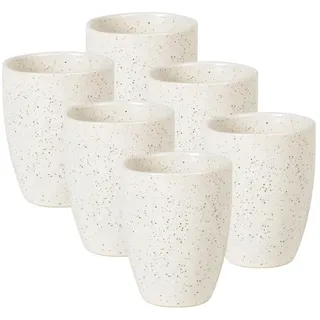 Broste Copenhagen Geschirr-Set NORDIC VANILLA Becher ohne Henkel 0,25l Set6, Steingut beige