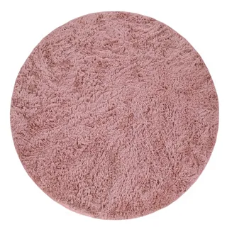 KADIMA DESIGN Hochflorteppich Rund 200 x 200 cm Fuchsia