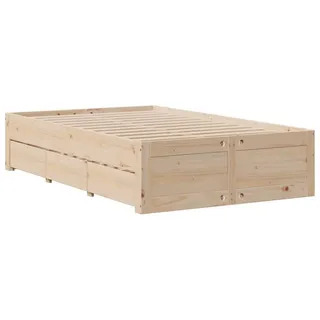 vidaXL Massivholzbett ohne Matratze mit Schubladen 120x200 cm Kiefer