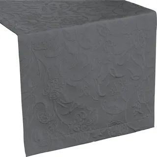 PICHLER Tischläufer Cordoba bügelfrei dunkelgrau Größe 50x150 cm