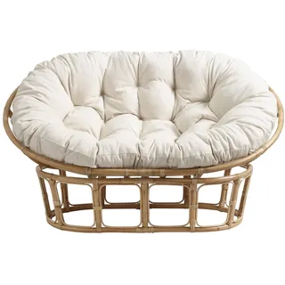 TDHLW Großes Doppel Papasan Sitzkissen Outdoor Wasserdicht Papasan Chair Cushion Hängend/Ei/Schaukel/Hängematte Stuhlkissen Verdicken Komfortable Weiche Garten Stuhlauflage,Weiß,67 * 47 in