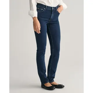 GANT Super Stretch Slim Fit Jeans Dark Blue Broken In 29 32