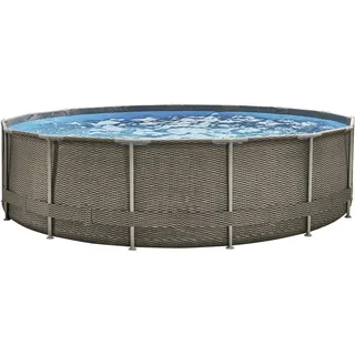 Summer Waves Active Frame Pool rund 457 x 106 cm braun