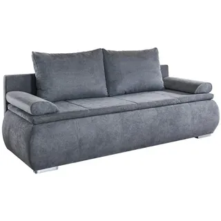 SUN GARDEN Schlafsofa Mikrofaser 2-Sitzer Grau