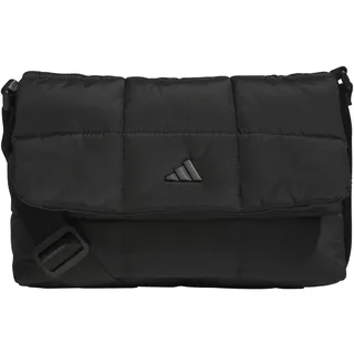 adidas Unisex Puffer Bag Crossbody für Damen-Gesteppte Geldbörse umhängetasche, Schwarz - Einheitsgröße