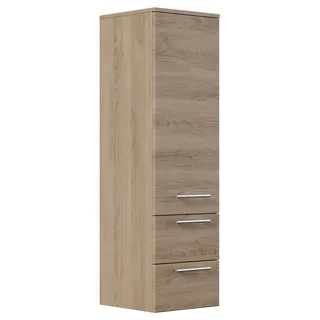 Magnolia Home Hängeschrank Hochschrank 120 cm eiche hell mit Glaseinlagen