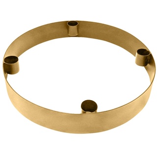LaLe Living Ring-Kerzenständer - Onyx - in Gold aus Eisen, Ø25x4 cm, geeignet für 4 Stabkerzen als scandic Kerzenhalter in Allen Räumen oder als moderner Adventskranz Weihnachtsdeko