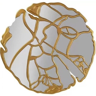Casa Padrino Luxus Spiegel Gold Ø 120 cm - Runder Wohnzimmer Wandspiegel - Garderoben Spiegel - Schlafzimmer Spiegel - Luxus Kollektion