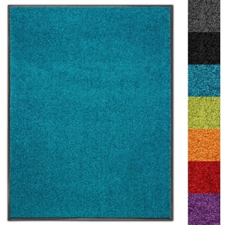 Fußmatte Use&Wash,verschiedene Farben & Größen, Sauberlaufmatte, Karat, Rechteckig, Höhe: 8 mm, Schmutzfangmatte blau 200 cm x 200 cm x 8 mm