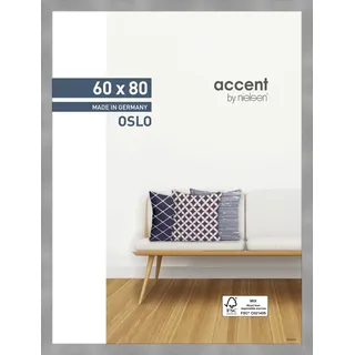 Accent by Nielsen Holz Bilderrahmen Oslo ca. 60x80cm in Farbe Silver