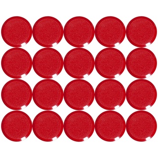 MAUL Facetterand Magnete (20 Stück) MAULpro Ø 20mm | Mini Magnete aus Kunststoff | Starke Magnete für Whiteboard und Magnettafel | ideal für Büro, Homeoffice und Werkstatt | Rot