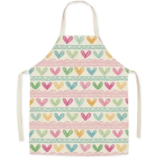 Eyands Kinderschürze zum Kochen und Backen - Niedliche Leinenmuster-Küchenschürze für Kinder zum Kochen und Malen, Gartenschürze - Einheitsgröße