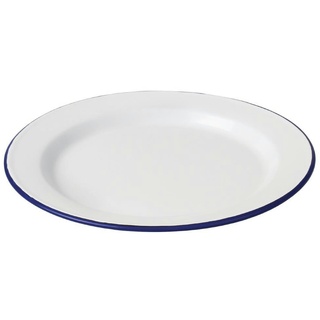 Gastronoble Olympia emaillierte Essteller weiß-blau 30cm