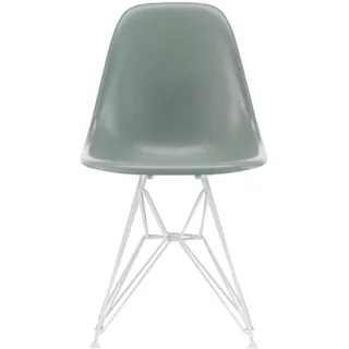 Vitra - Eames Fiberglass Side Chair DSR, weiß / Eames sea foam green (Filzgleiter weiß)