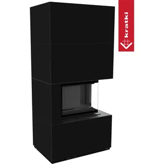 Kratki Kaminbausatz Floki Box Stahl Schwarz