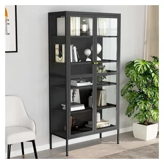 vidaXL Vitrine 90 x 40 x 180 cm Anthrazit