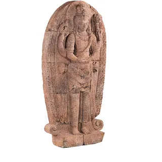 CREEDWOOD Stein SKULPTUR SIWA Betonfigur, 140x70cm (HxB) | Garten Figur, Siwa Götterskulptur, Steinfigur Siwa, große Standfigur, Shiva Götter Statue, Beton Skulptur Buddha