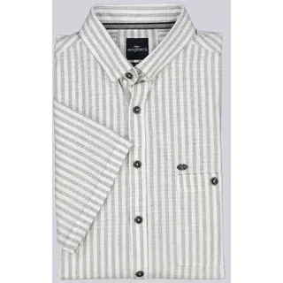 engbers Herren Hemd gestreift Grün regular Button Under - S