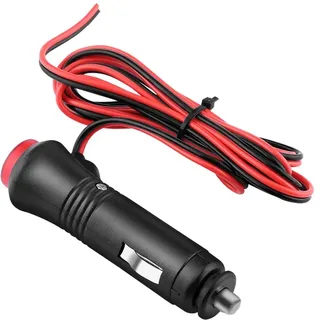Watris Veiyi Zigarettenanzünder Stecker, 12V-24V Männliches Auto Zigarettenanzünder Steckdose Adapter, mit EIN/Aus Schalter und 1,5m Kabel