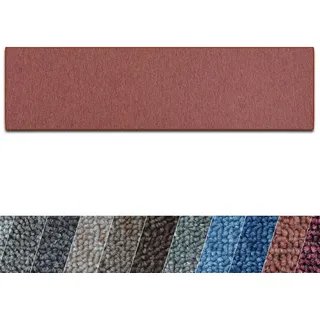 casa pura Teppich Läufer London - Meterware - Teppichläufer für Wohnzimmer, Flur, Küche - Flacher Schlingenflor (Terra - 200x400 cm)