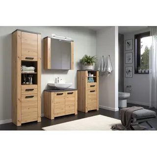 trendteam Follow Badkombination 215 x 196 x 35 cm Artisan Eiche/Grau
