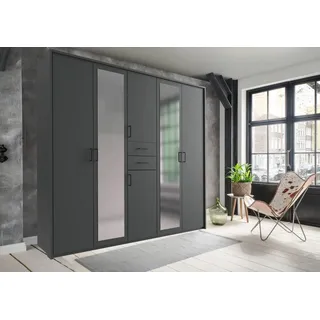 Wimex Schlafzimmer-Set in Graphit - 228x213x58cm (BxHxT), (Kleiderschrank + Passepartoutrahmen)