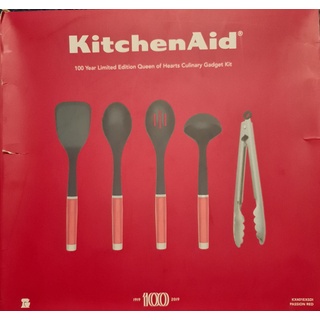 KitchenAid Küchenhelfer Utensilien Set 5 -teilig 100 Jahre-Edition. Rot Schwarz Silber