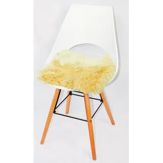 Heitmann Felle Stuhlkissen Lamm, Sitzauflage eckig, 44x44 cm, echtes Lammfell, waschbar, auch als 2er oder 4er Set beige